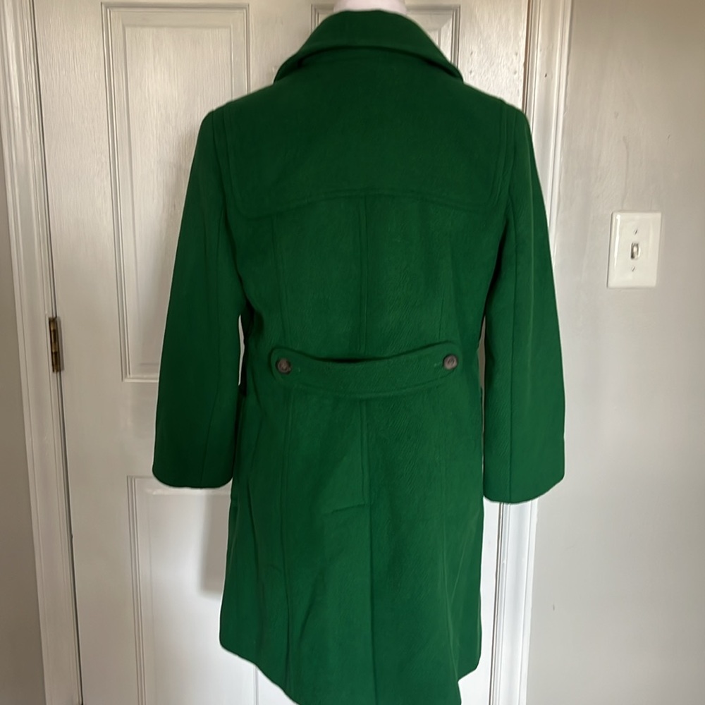 Talbots emerald green wool toggle coat - Picture 3 of 10